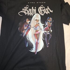 Sabi Girl.  Graphic Heavy Cotton Black T-Shirt
